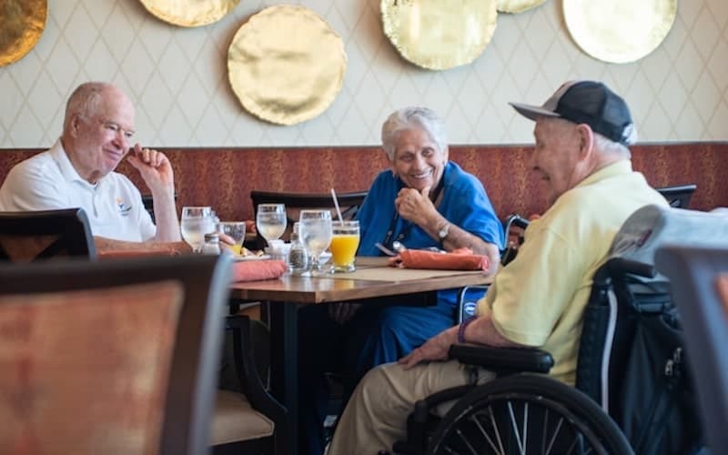 Residents Dining Together